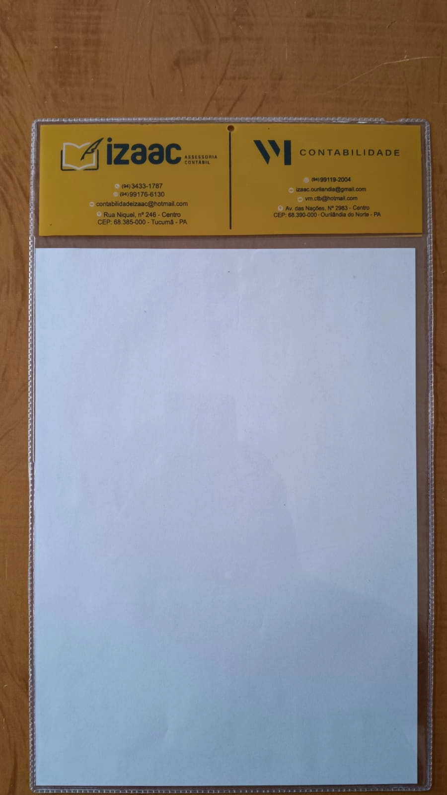 Porta Alvará Fiscal Personalizado Para A4