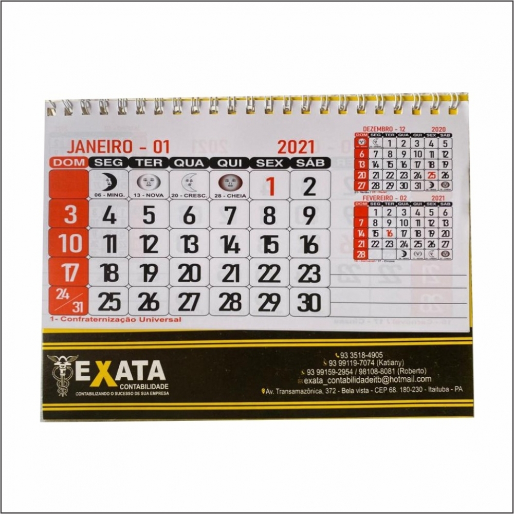 Imagem do produto Calendário de mesa Lex